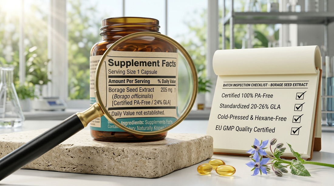 Borage Extract for Men and Women: Daily Hormone, Skin & Joint Vitality